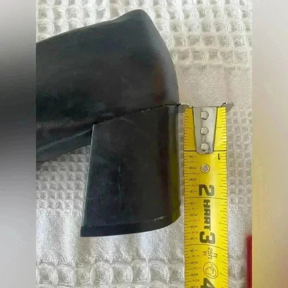 Cole Haan Margarite Black & Snake Print Embossed Tassel Pumps Low Block Heel - Picture 7 of 7